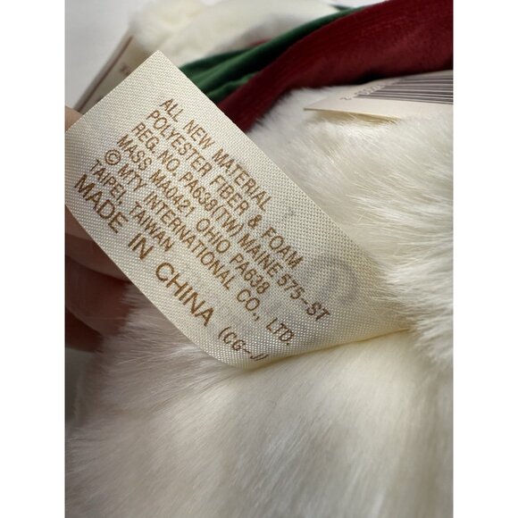 Dan Dee 20” Teddy Bear 2002 Holiday Christmas White Plush Stuffed Animal Tags - Picture 12 of 13